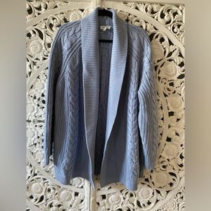 Shaker Stitch Cable Knit Sleeve Cardigan